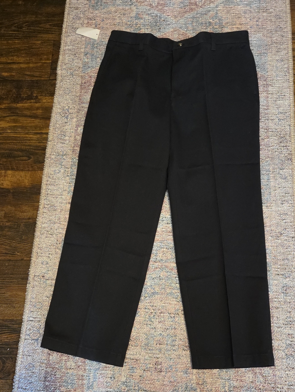 Van Heusen Black Straight-Leg Dress Pants